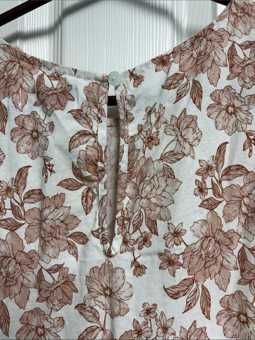Petal & Pup Cream Dress with Brown Floral Print Size 6 - Picture 3 of 5
